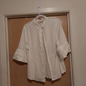 Chico's White No-Iron Blouse